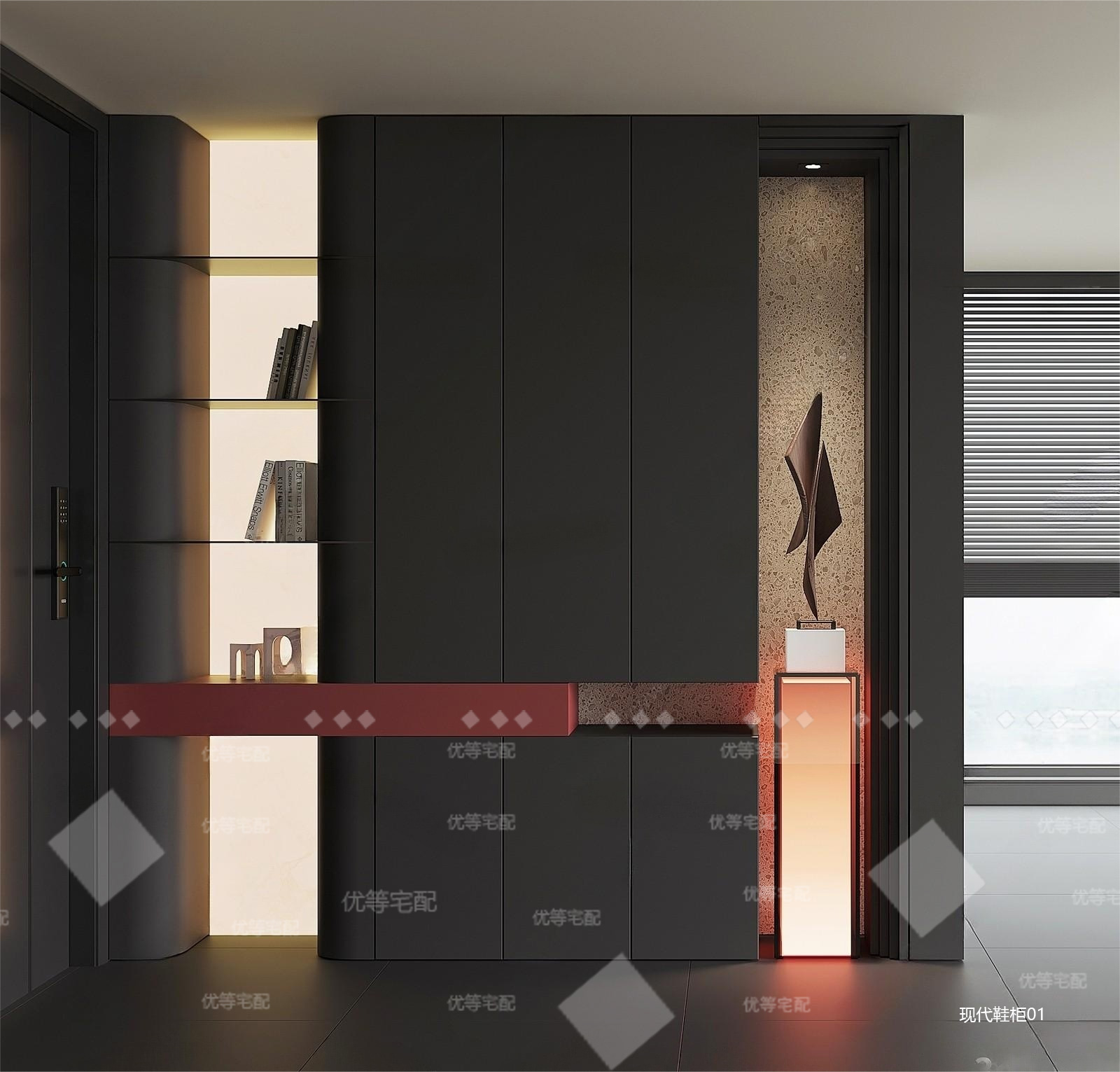 现代鞋柜01