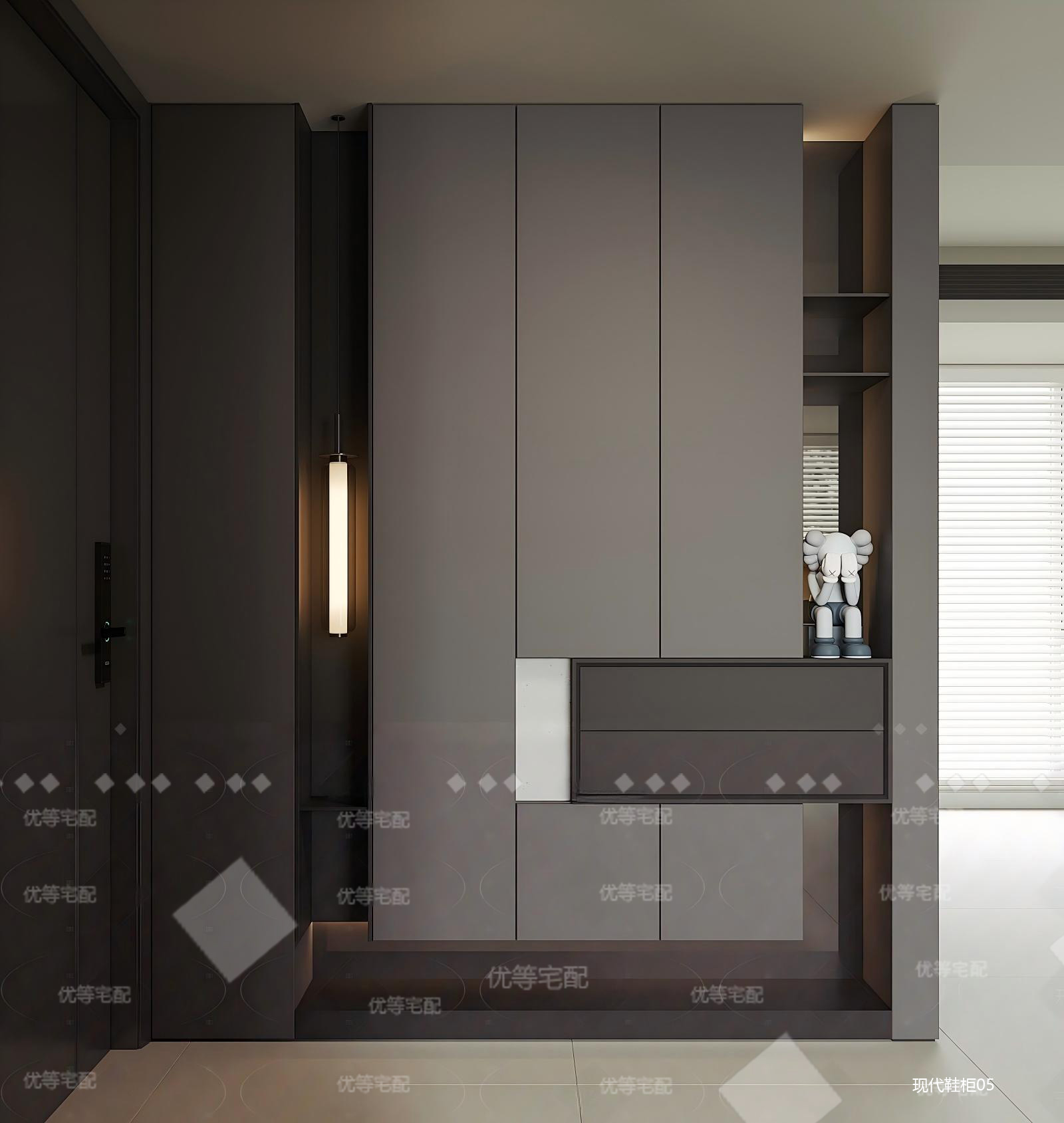 现代鞋柜05